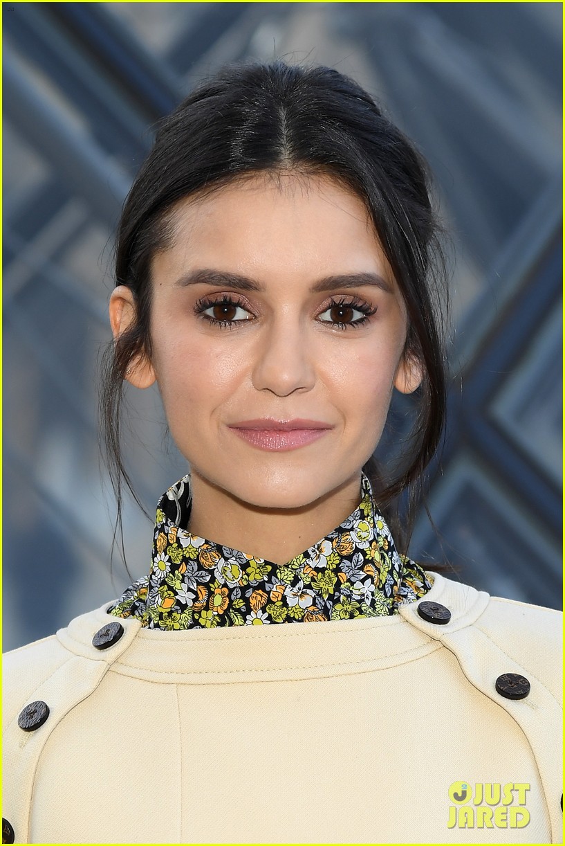 Emma Roberts & Nina Dobrev Look Chic at Louis Vuitton Fashion Show