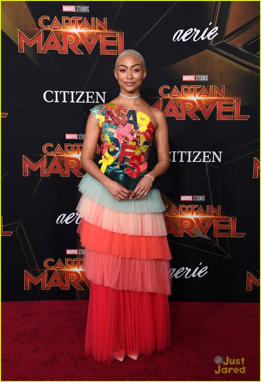 'Sabrina's Tati Gabrielle Wears The Alphabet On Her Dress at 'Captain