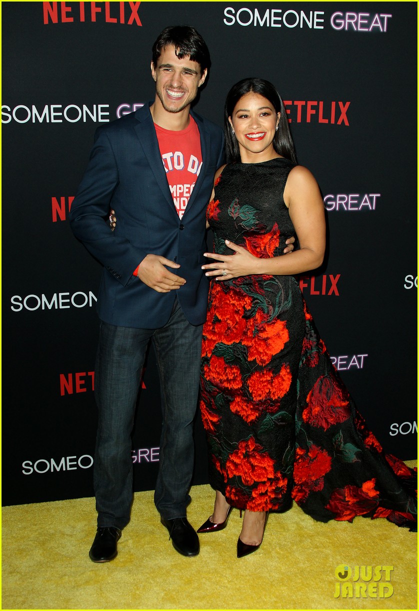 Gina Rodriguez & Fiance Joe LoCicero Couple Up at 'Someone Great