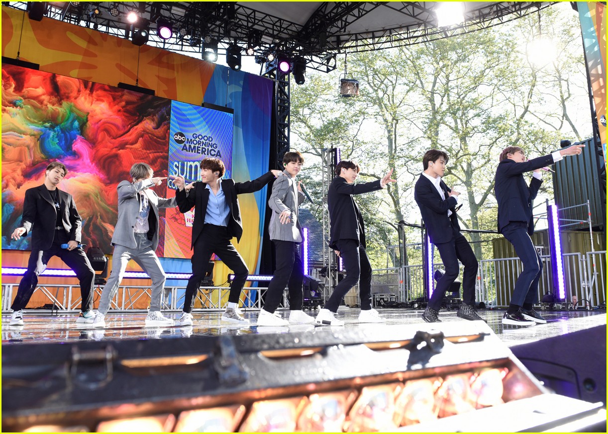 Full Sized Photo of bts perform good morning america summer concert ...