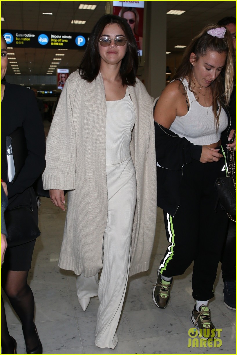 Full Sized Photo of selena gomez arrives at airport for cannes 20