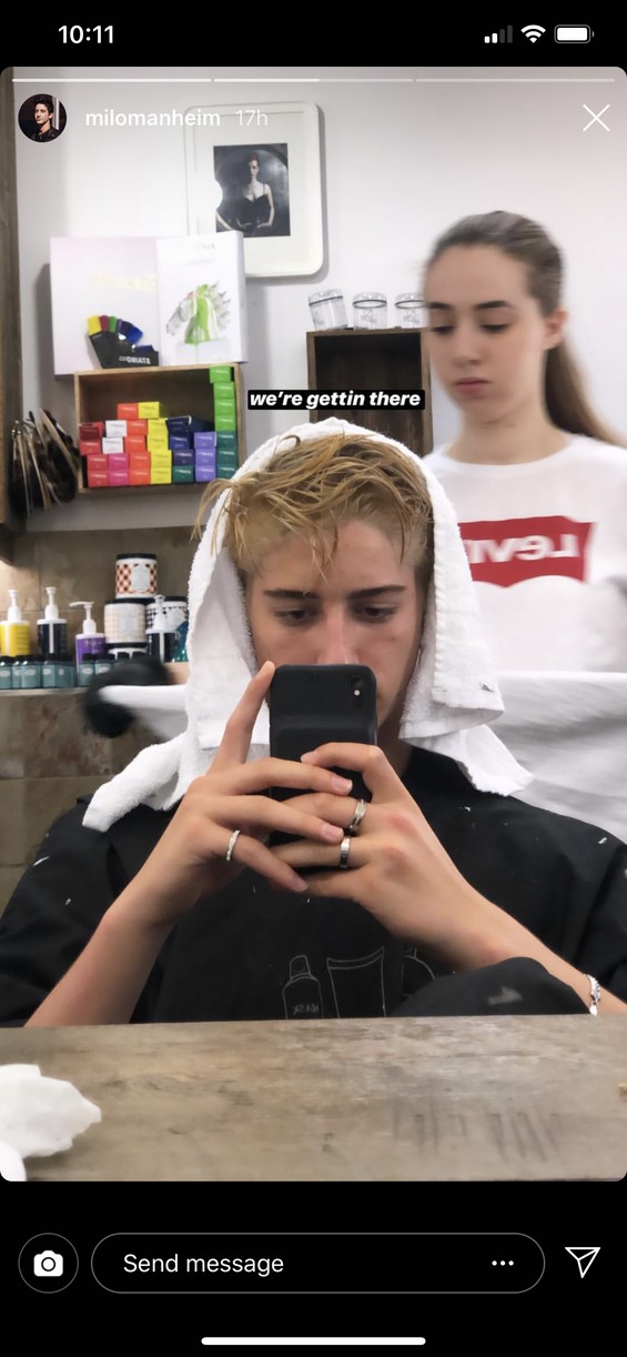 Milo Manheim's Hair is Green Again To Play Zed in 'Zombies 2' Photo