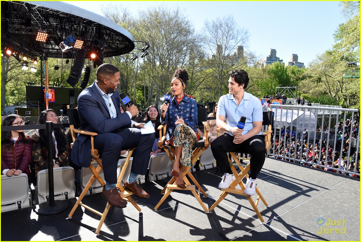 yara shahidi charles melton gma appearance 06