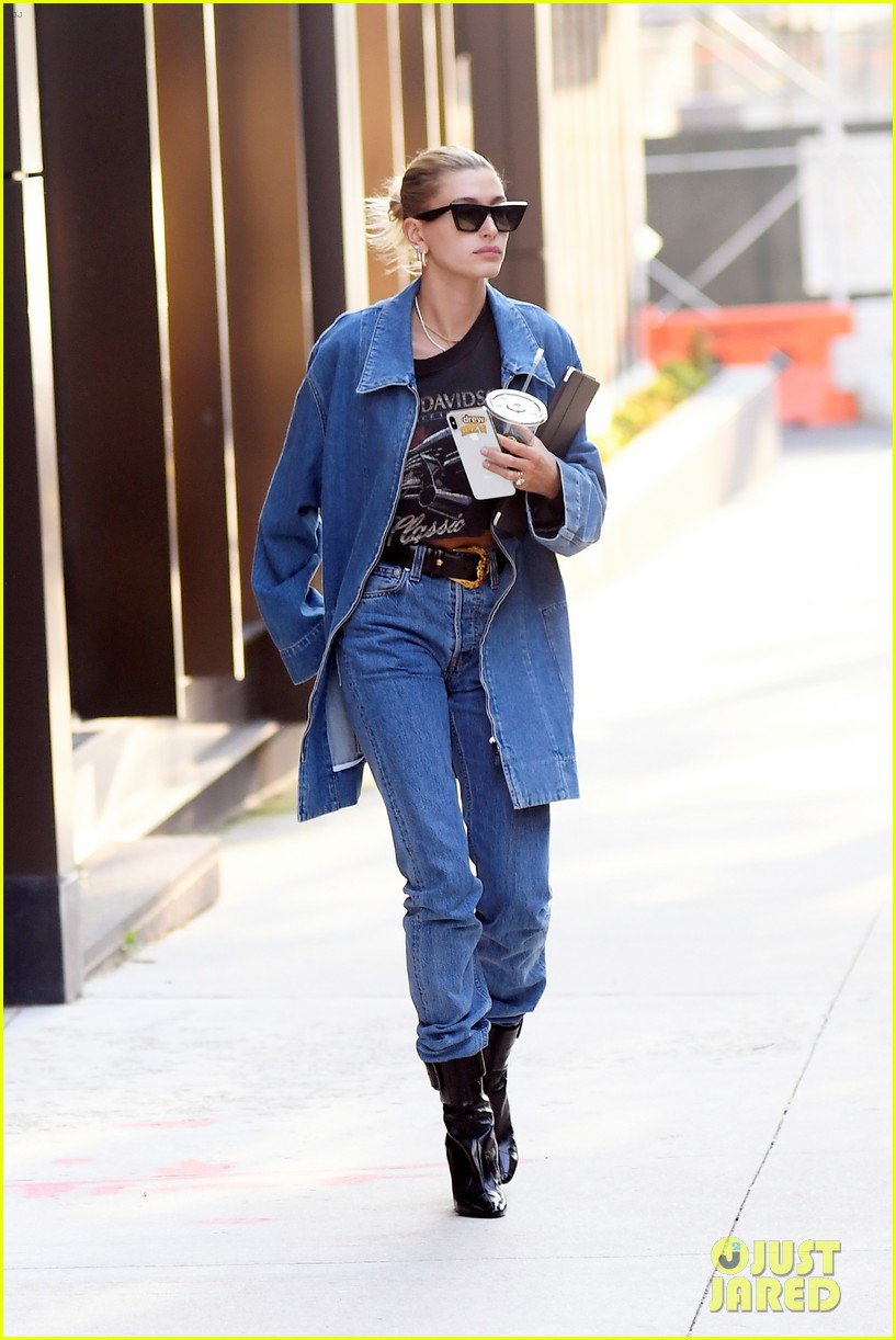 Hailey Bieber Wears Denim On Denim For Weekend Outing | Photo 1244137 ...