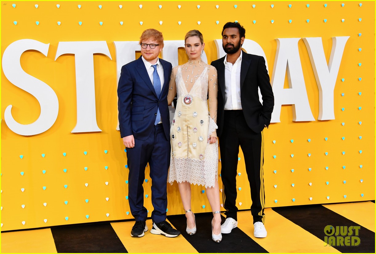 lily james ed sheeran himesh patel more yesterday london premiere 02