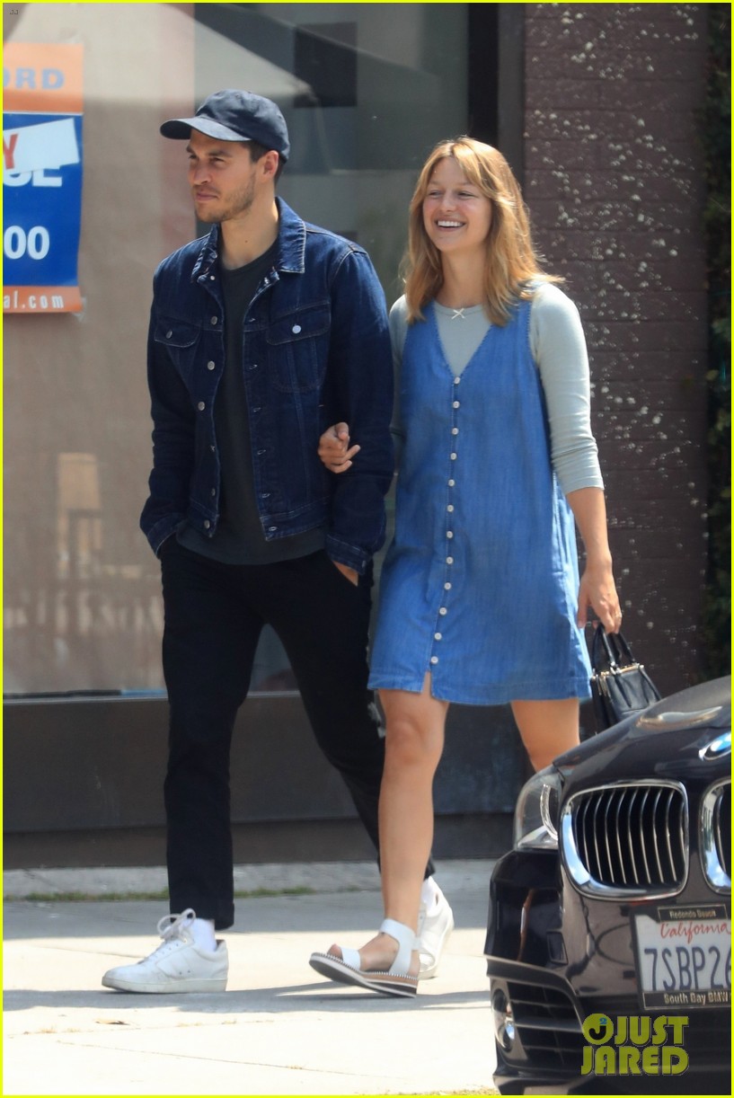 Melissa Benoist & Fiance Chris Wood Enjoy a Stroll in the City | Photo