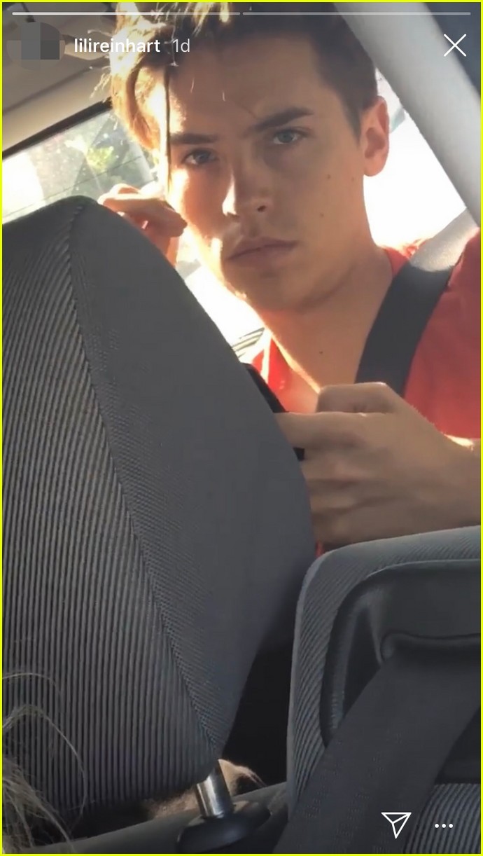 lili reinhart catches cole sprouse playing with his hair 04