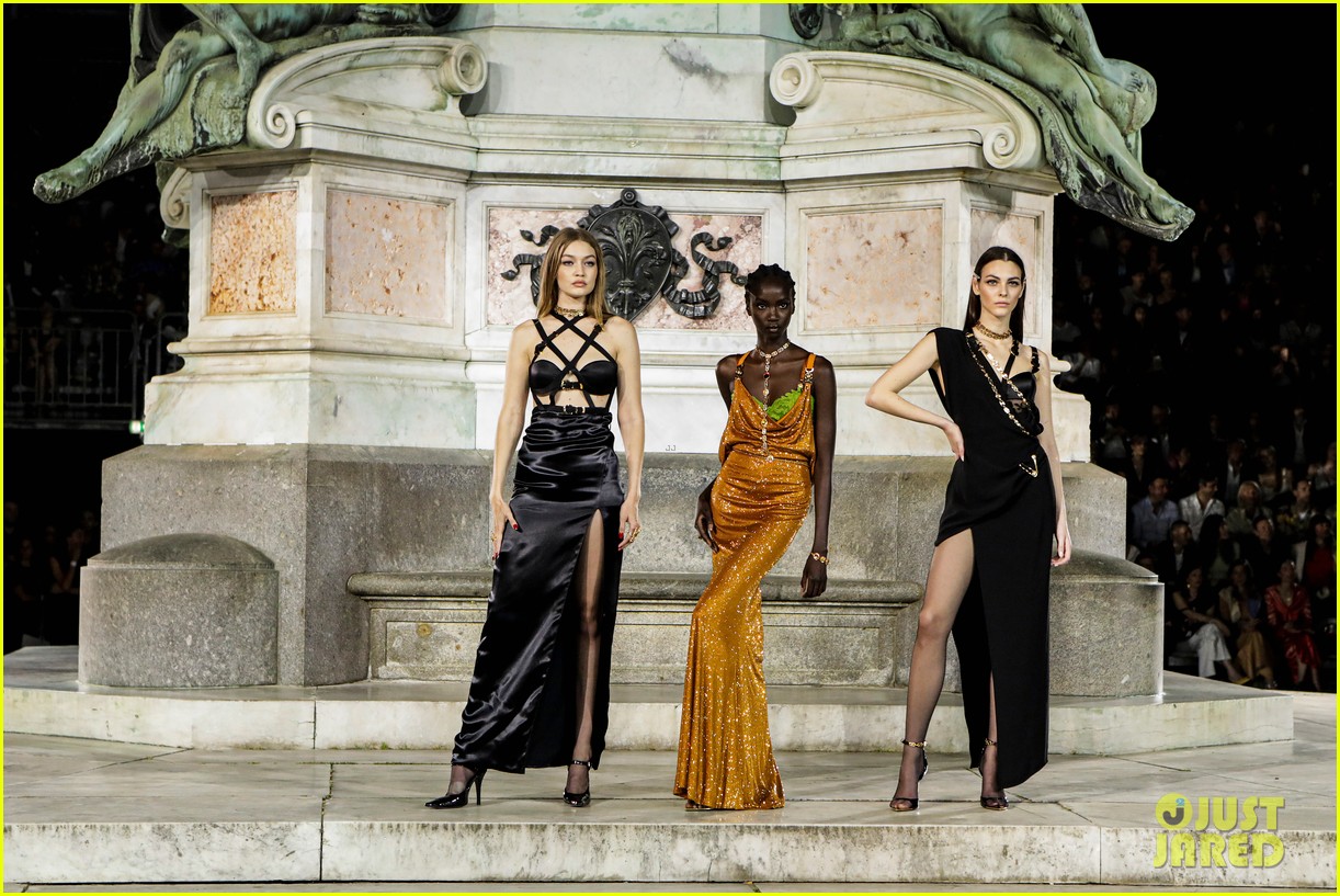 irina shayk gigi hadid bella hadid luisaviaroma show 37
