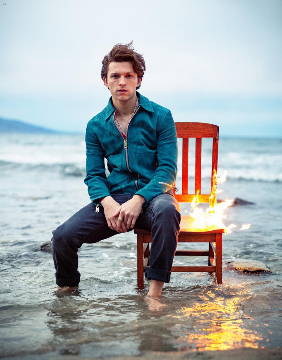 Full Sized Photo Of Tom Holland Fire Chair Ocean Man About Town 03 