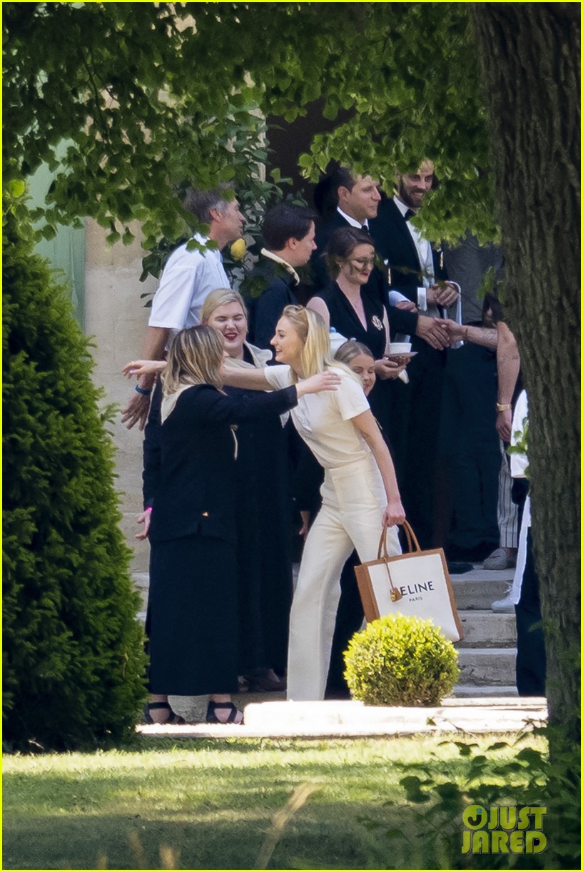 Sophie Turner Louis Vuitton Wedding Dress Photo In France