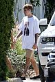 hailey bieber bares toned body during day out with husband justin bieber 08