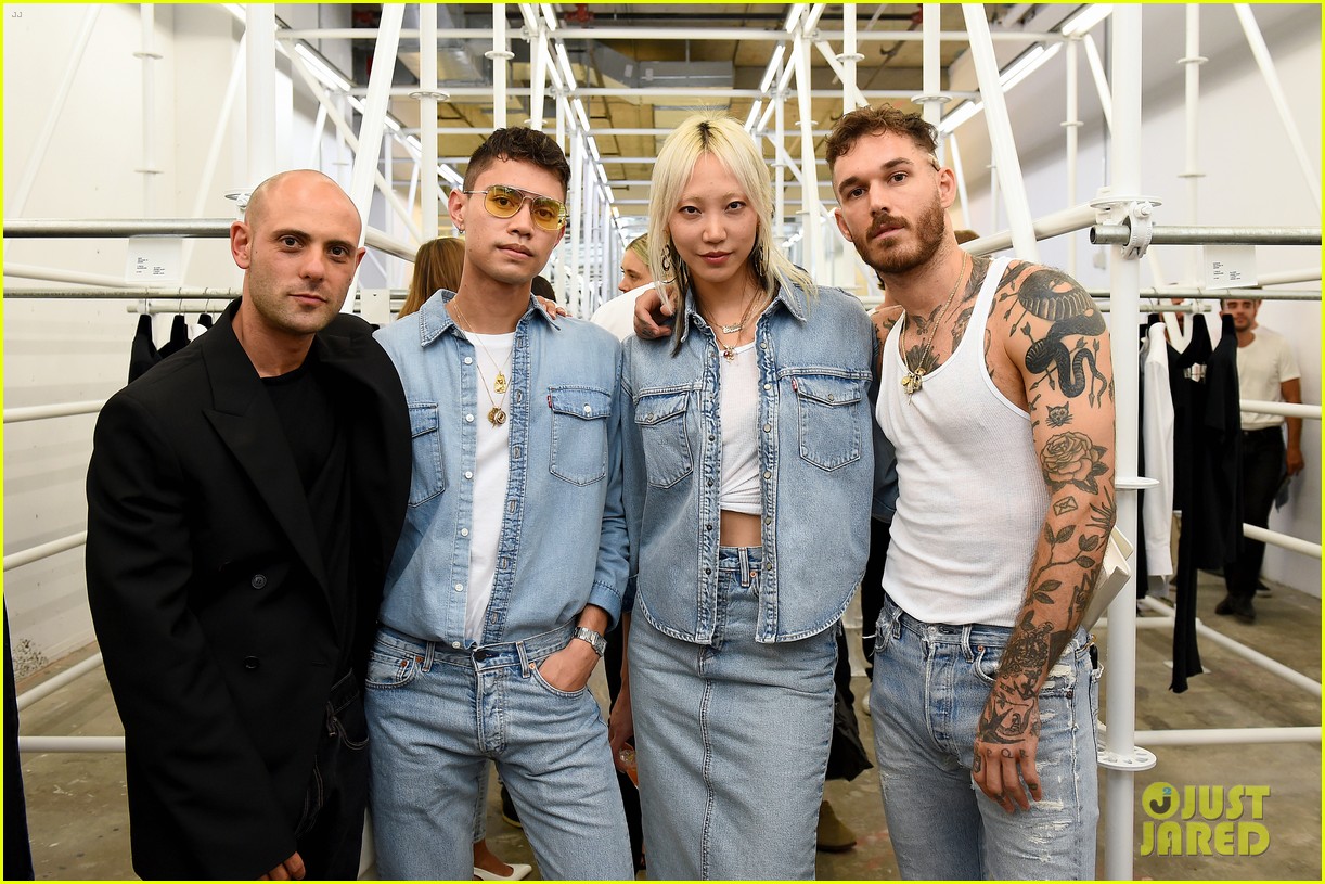 Gigi Hadid & Phoebe Tonkin Celebrate Wardrobe NYC's New Denim