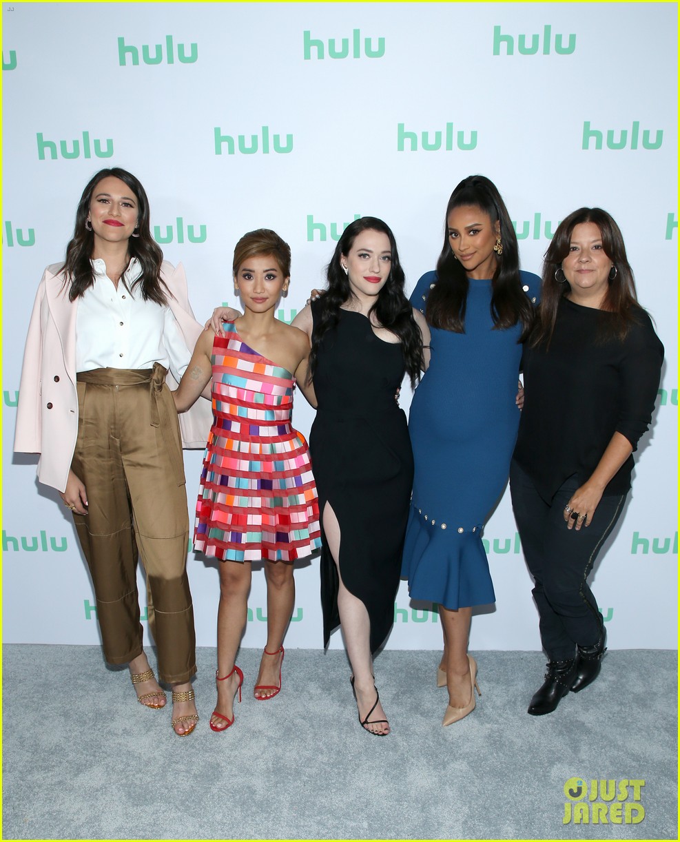 shay mitchell brenda song kat dennings dollface hulu upfronts 10