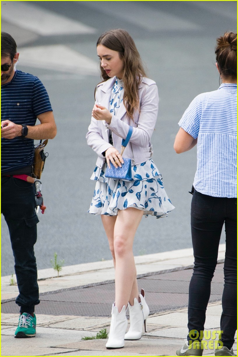 Lily Collins Wears Paris On Her Clothes While Filming 'Emily in Paris', Photo 1253546 - Photo Gallery …