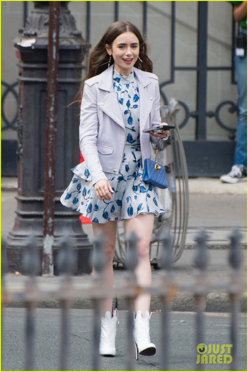 Lily Collins Wears Paris On Her Clothes While Filming 'Emily in Paris', Photo 1253546 - Photo Gallery, Just Jare…