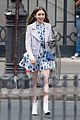 lily collins checked look new scene emily paris 06
