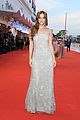 barbara palvin pairs embroidered gray gown with peach bow at joker venice premiere 07