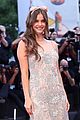 barbara palvin pairs embroidered gray gown with peach bow at joker venice premiere 08