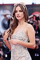 barbara palvin pairs embroidered gray gown with peach bow at joker venice premiere 10