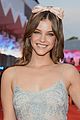 barbara palvin pairs embroidered gray gown with peach bow at joker venice premiere 19