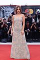 barbara palvin pairs embroidered gray gown with peach bow at joker venice premiere 22