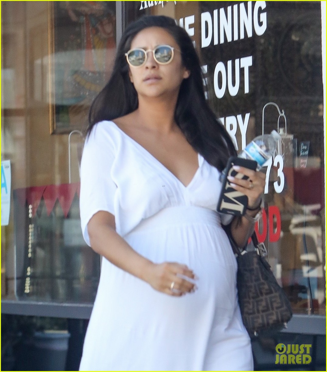 Shay Mitchell Puts Baby Bump on Display in White Dress | Photo 1254061 ...
