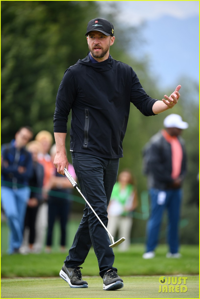 Niall Horan Practices His Golf Swing at OMEGA Celebrity Masters