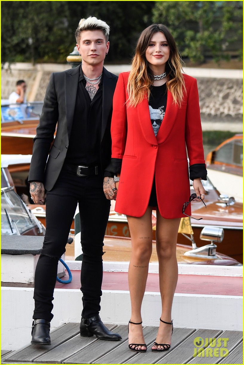 Full Sized Photo of bella thorne suits up for venice film festival with