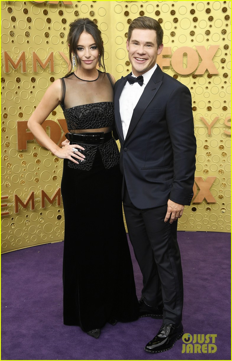 Full Sized Photo of chloe bridges adam devine 2019 emmy awards 01