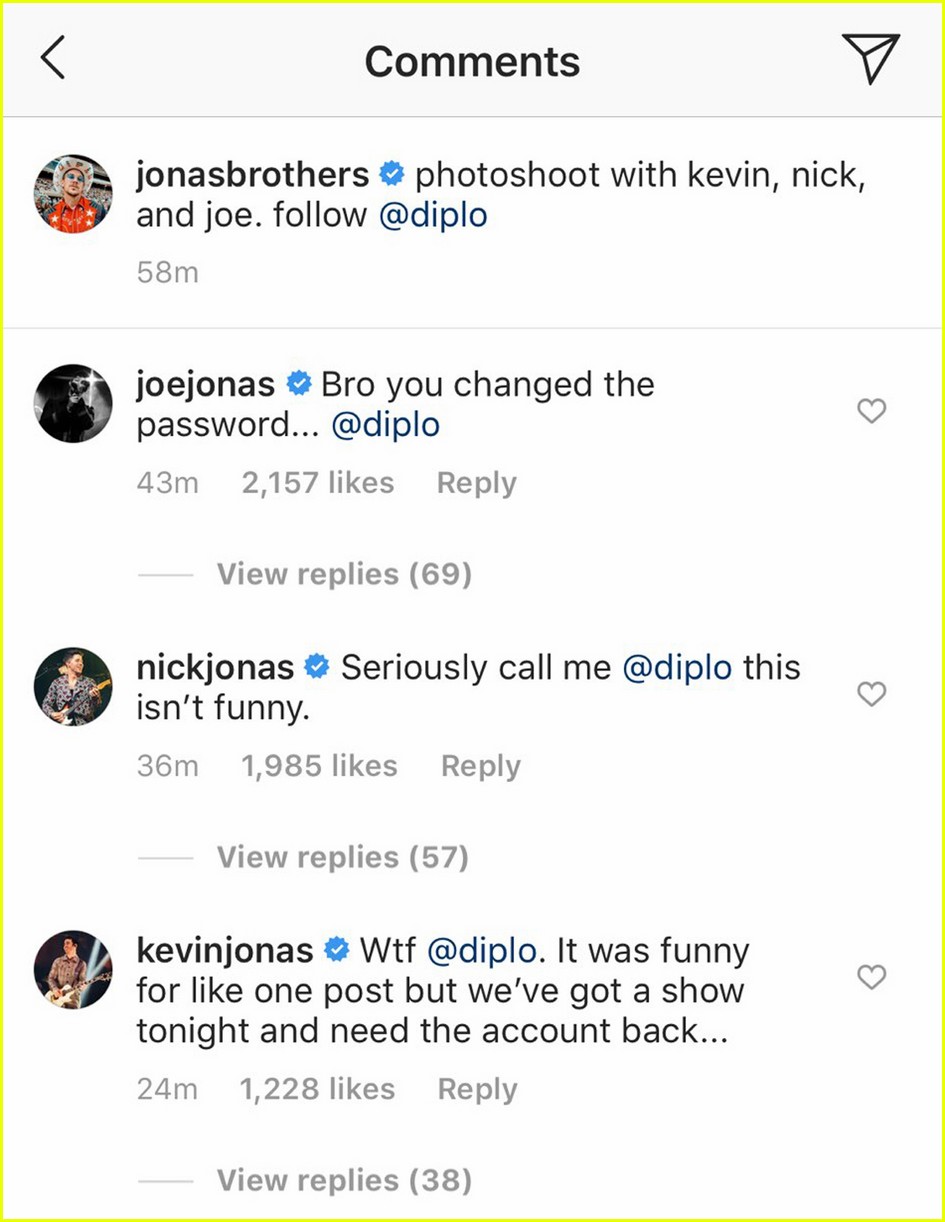 The Jonas Brothers' Instagram Got Hacked by Another Celebrity - Find ...