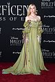 elle fanning accessorizes green gown with blood drops at maleficent 2 world premiere 08