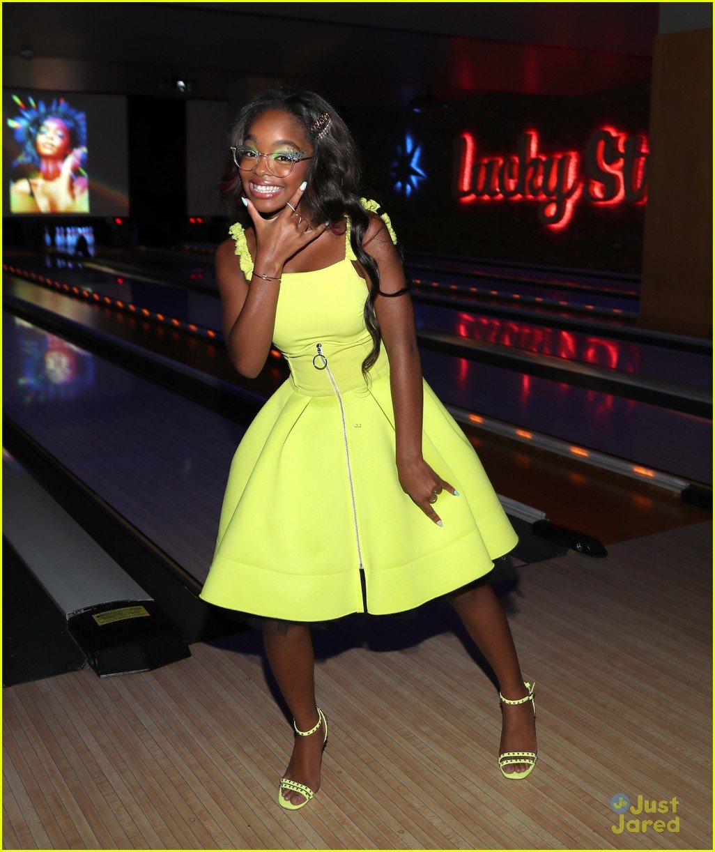 Marsai Martin Rocks Two Neon Dresses For Her 15th Birthday Party ...