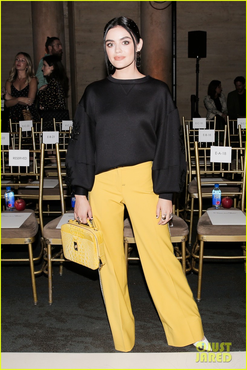 Lucy Hale & Kaitlyn Dever Sit Front Row for Oscar de la Renta Show