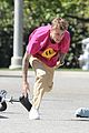 justin bieber falls off unicycle while learning how to ride 06