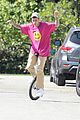 justin bieber falls off unicycle while learning how to ride 12
