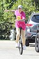 justin bieber falls off unicycle while learning how to ride 19