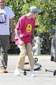 justin bieber falls off unicycle while learning how to ride 21