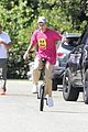 justin bieber falls off unicycle while learning how to ride 26