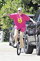 justin bieber falls off unicycle while learning how to ride 32