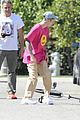 justin bieber falls off unicycle while learning how to ride 34