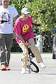 justin bieber falls off unicycle while learning how to ride 37
