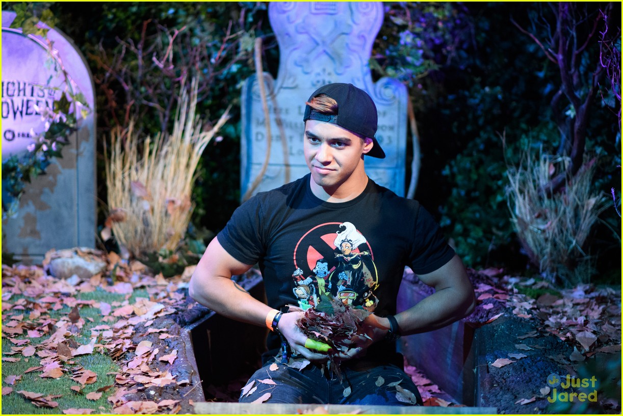trevor jackson jordan buhat more celebs freeform halloween house 49