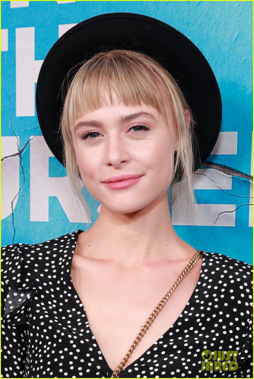 Hayley Erin Shows Off New Bangs at 'Living With Yourself' Premiere