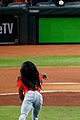 simone biles does backflip before throwing first pitch at world series game 17