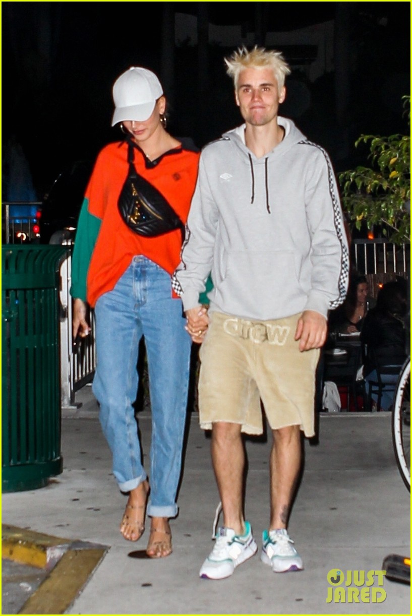 justin bieber hailey bieber dinner in miami sushi 01