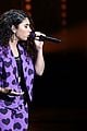 alessia cara heart print suit for latin grammys performance 10