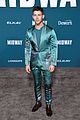 nick jonas sports silk teal suit for midway premiere 09