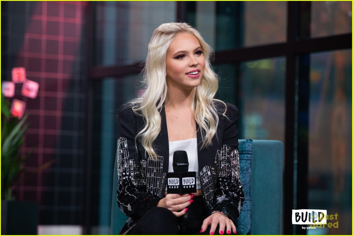 Jordyn Jones Changes Into A Cool Teal Jumpsuit After Her Appearance on