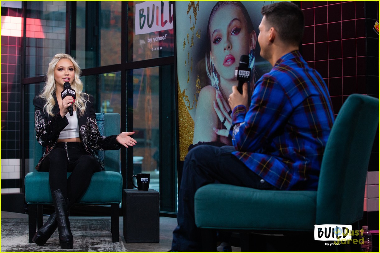 Jordyn Jones Changes Into A Cool Teal Jumpsuit After Her Appearance on