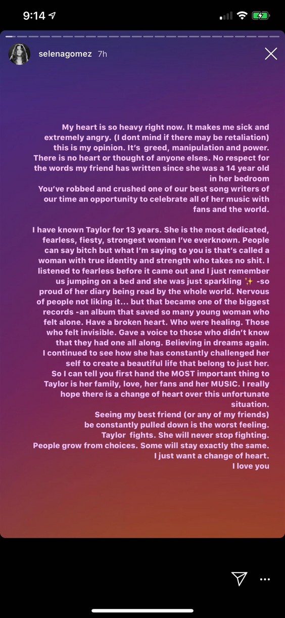 selena gomez letter tay swift drama 01